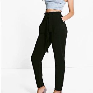 Petite Alice Tie Waist Tapered Trouser